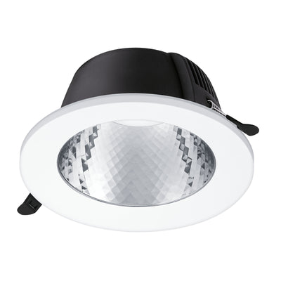 Philips LED downlight 24W 4000K 2400 lumens IP54 UGR19 CRI80 220-240V cut-out 200mm Black