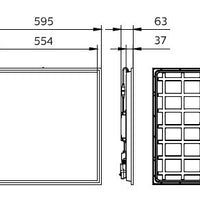 Philips LED-Panelleuchte 595x595mm 22W-31W 3000K-4000K 2900-4300 Lumen DALI dimmbar UGR19 IP20/44 Weiß