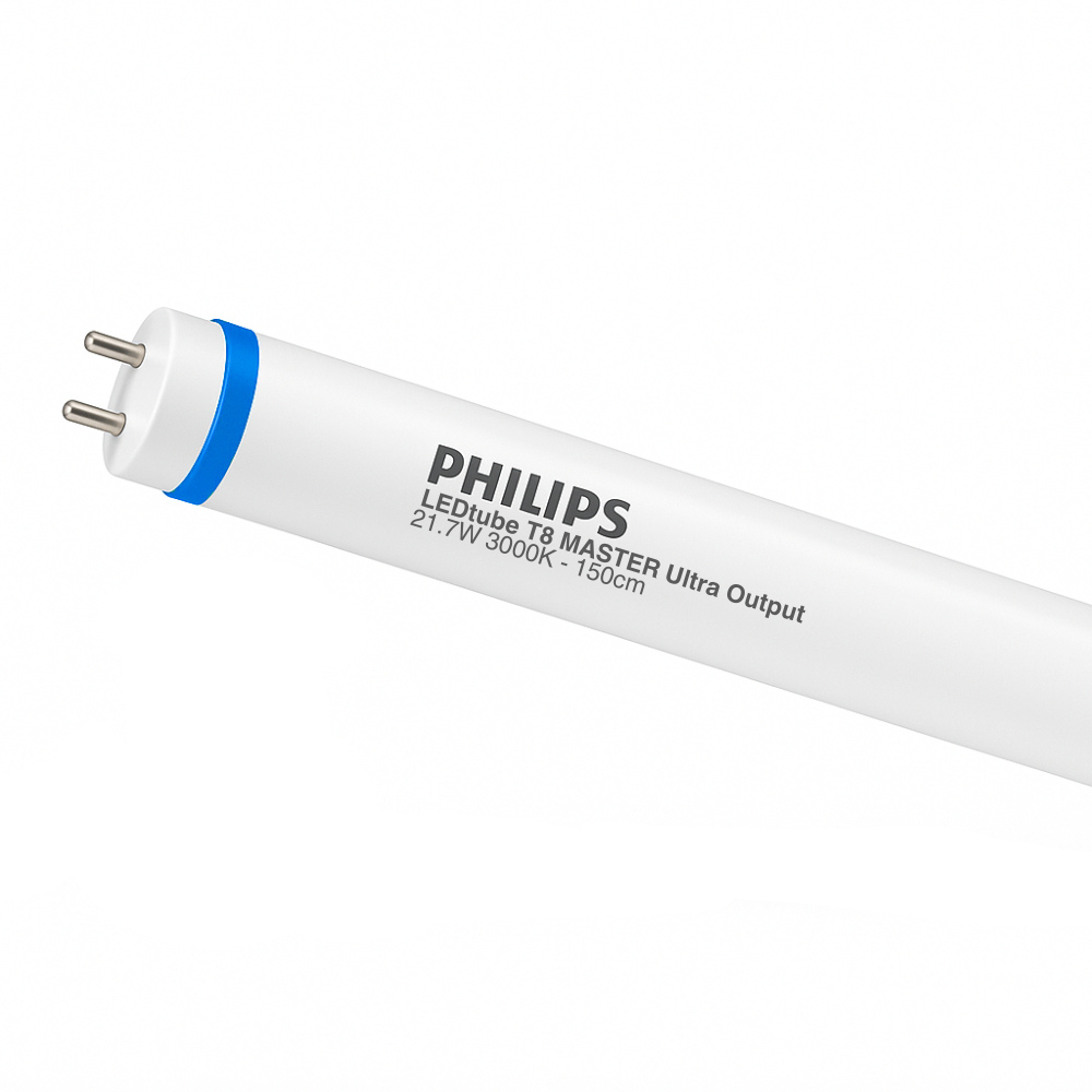 Philips LED T8 Tube 1500MM, 21.7W, 3400 lumens, 3000K Warm White, Ultra Output, EM/Mains compatible