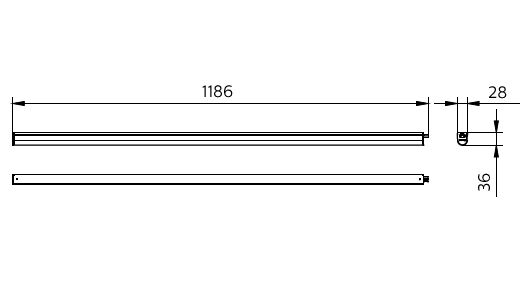 Philips Ledinaire Batten BN021C LED 20W 3000K 1900 Lumen 1186mm Weiß IP20 nicht dimmbar