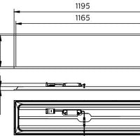 Philips Ledinaire RC065B G5 LED Panel 28W 3000K/3500K/4000K 3400-3600 Lumen 1195x295mm UGR19 Weiß IP20