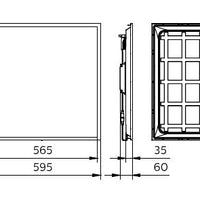 Philips Ledinaire RC065B G5 LED Panel 28W 3000K 4000K 3400 Lumen Weiß 595x595mm UGR19 IP20