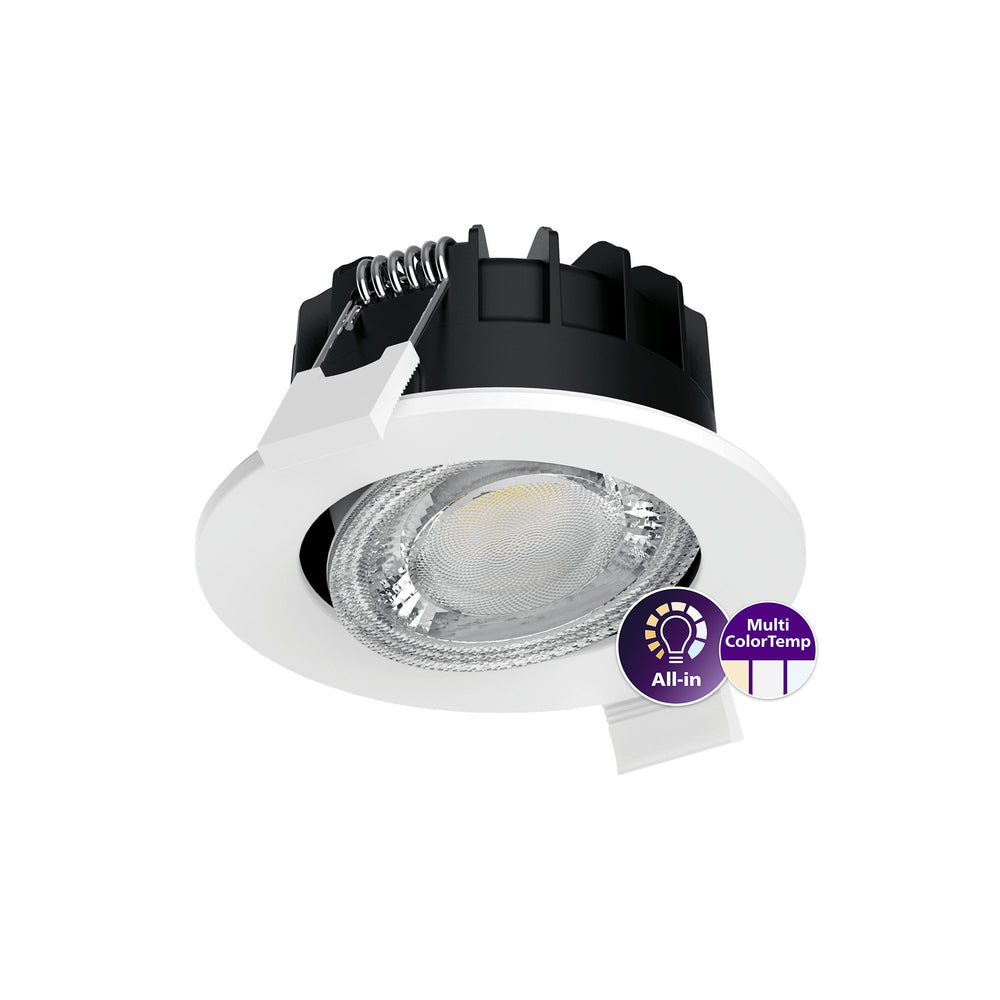 Philips Ledinaire Einbauspot LED 6W 2700K 3000K 4000K dimmbar 550 Lumen 40° Weiß IP65