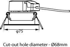 Philips Ledinaire Einbau-Spot LED 6W 4000K 550 Lumen 220-240V Phasenanschnitt dimmbar 36° Weiß IP20