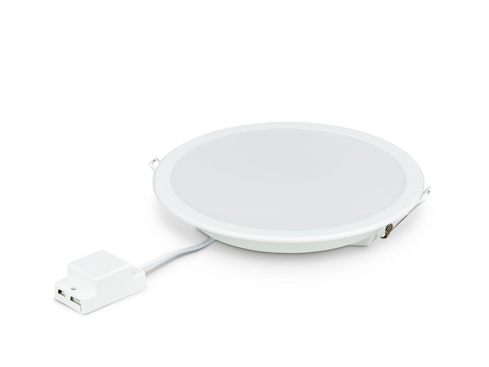 Philips LED Einbaustrahler 12W 1200 Lumen 3000K 220-240V 110° Weiß Rund IP20/IP44 Ø175mm Ausschnitt 150mm