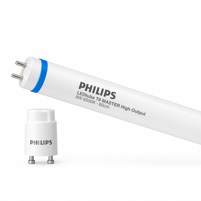 Philips MAS LEDtube 600mm HO 8W T8 1050 Lumen 6500K G13 Kaltweiß Tageslicht, CRI 83, EM/Mains kompatibel