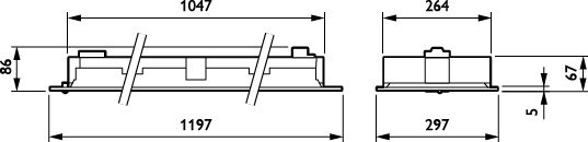 Philips PowerBalance gen2 Einbau-LED-Panelleuchte, 24W 4000K 3400 Lumen, DALI dimmbar, Weiß 1197x297mm