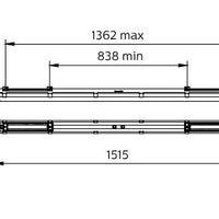 Philips WT120C G2 LED waterproof light, 45W 4000K 6000 lumens, 1515mm, IP65 IK08 DALI dimmable