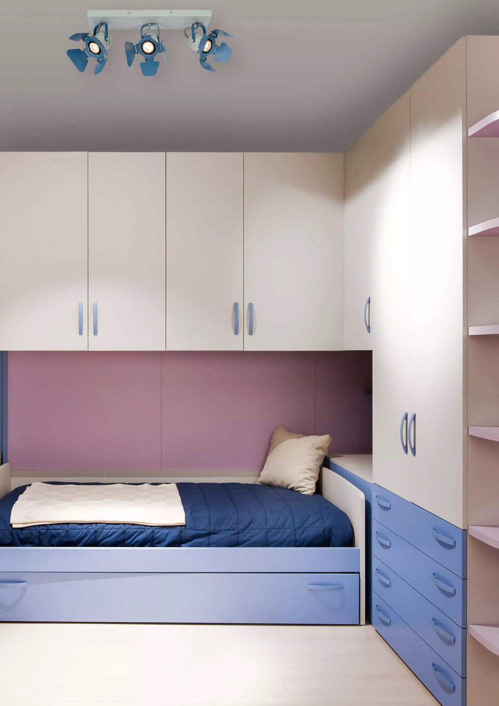 Lucide Picto 3xGU10 blaue LED-Deckenleuchte für Kinderzimmer