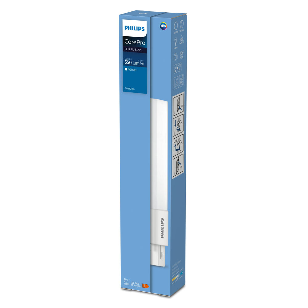 Philips CorePro LED PLS 5W 840 2P G23 for energy-efficient lighting of commercial buildings