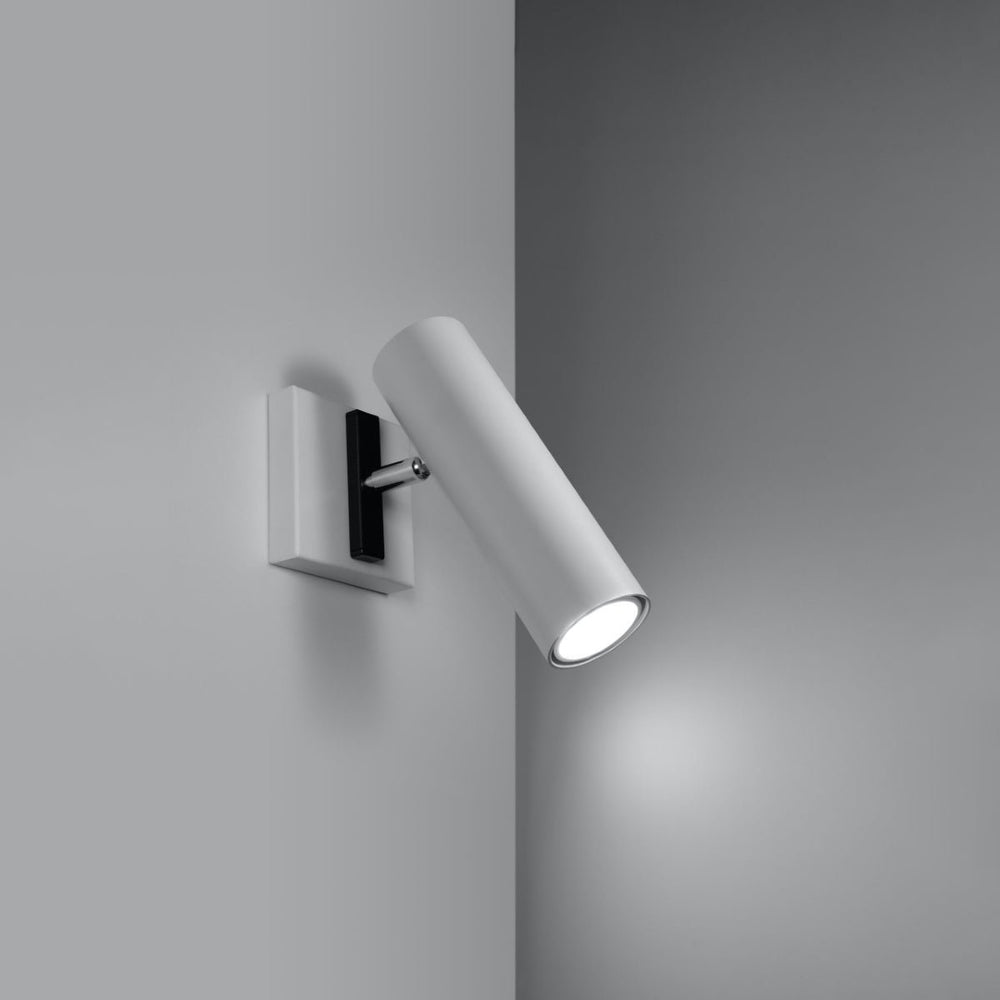 Direzione white wall lamp by Sollux Lighting with 50W LED capability