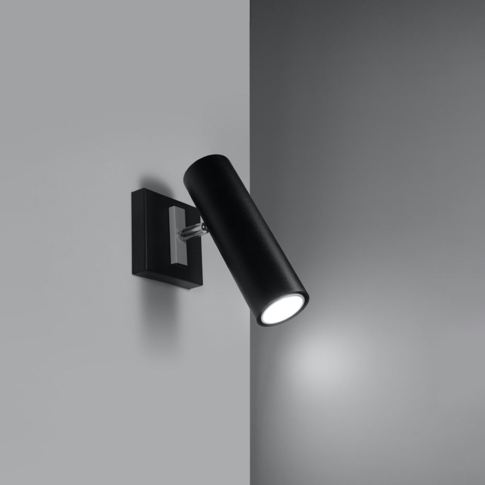 Sollux Lighting direzione black wall lamp, 220-240V LED, IP20, 80 CRI, 50W max