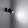 Sollux Lighting MERIDA wall lamp Black, LED compatible, Aluminium, IP20, 220-240V, CE RoHS certified