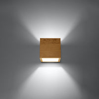 Sollux Lighting Wandlamp QUAD Tsong, wood finish LED, 50W, 220-240V, CRI 80+, IP20, CE certified