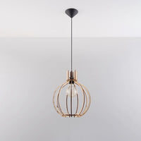 Sollux Lighting LED pendant lamp with E27 fitting, 220-240V, matte gold aluminum