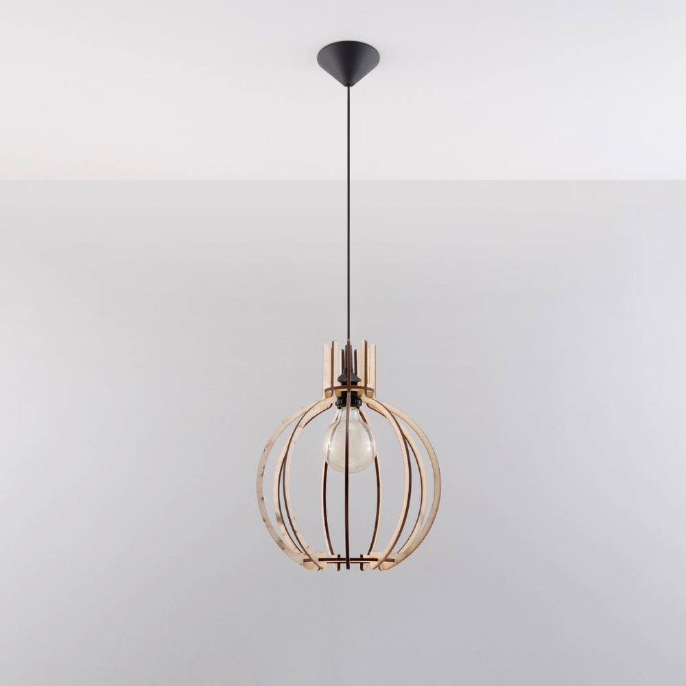 Sollux Lighting LED pendant lamp with E27 fitting, 220-240V, matte gold aluminum