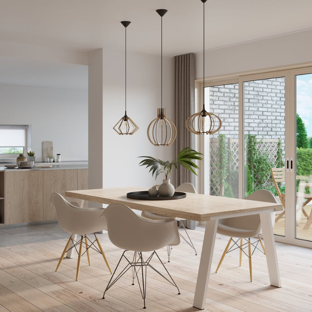 Sollux Lighting LED pendant lamp with E27 fitting, 220-240V, matte gold aluminum