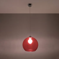 Sollux Lighting hanglamp ball red LED with 50W max wattage and 115mm height