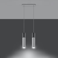 Sollux Lighting Borgio 2 LED Pendelleuchte weiß Beton 2 GU10 40W