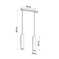 Sollux Lighting Borgio 2 LED Pendelleuchte weiß Beton 2 GU10 40W