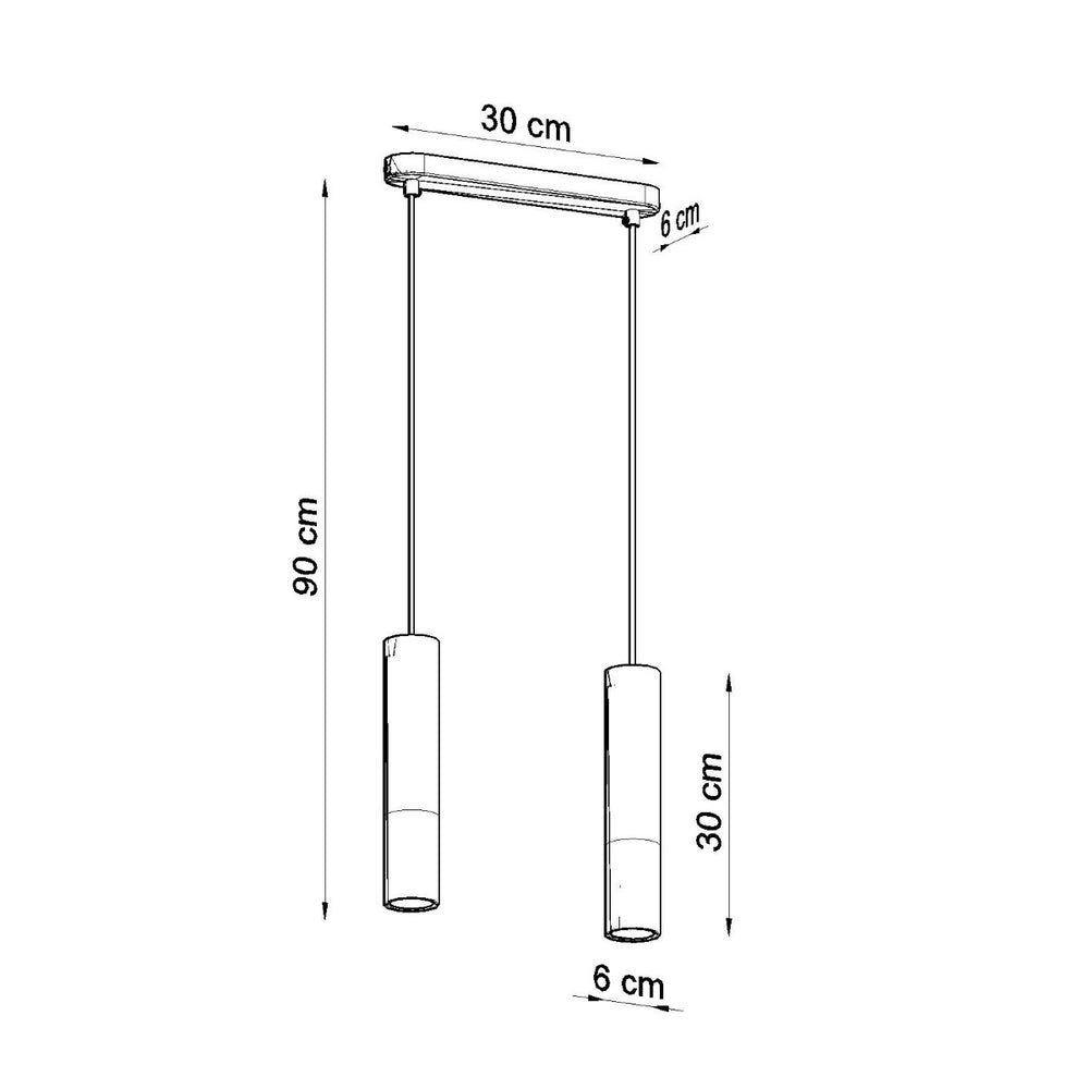 Sollux Lighting Borgio 2 LED Pendelleuchte weiß Beton 2 GU10 40W