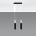 Sollux Lighting LED pendant lamp BORGIO Black Concrete, 2x GU10, IP20, Aluminium Steel, CE RoHS