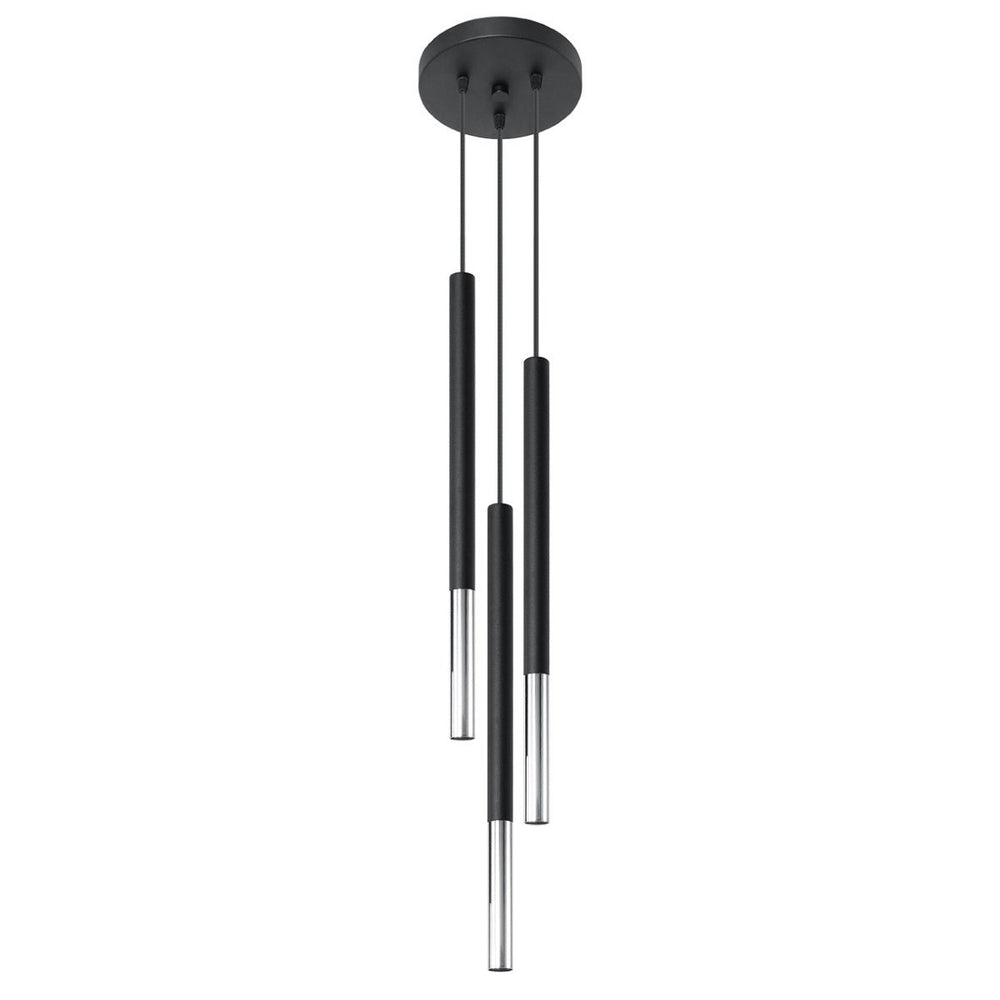 Sollux Lighting black chrome led pendant MOZAICA - E27 socket, 104mm length, 220-240V AC