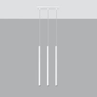 LED pendant lamp white PASTELO - 3 x G9 base with aluminum finish