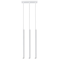 LED pendant lamp white PASTELO - 3 x G9 base with aluminum finish