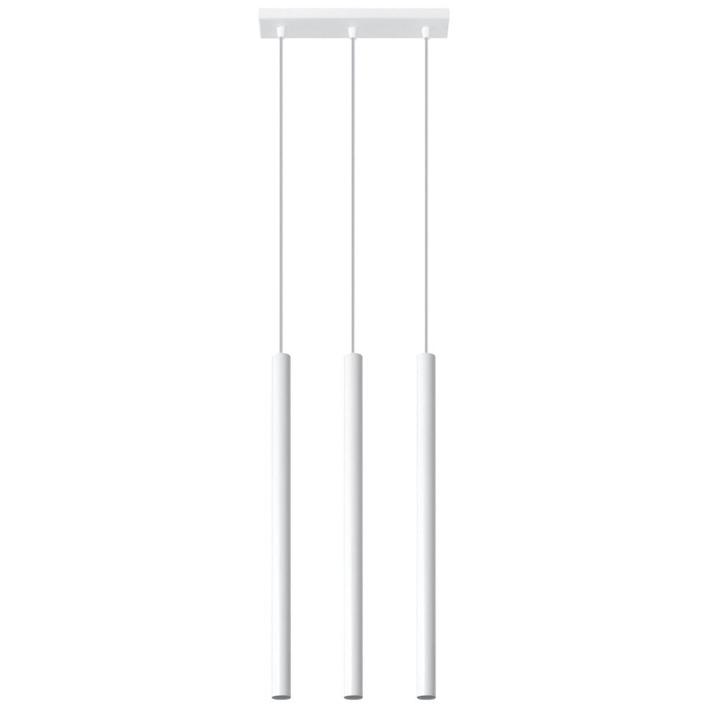 LED pendant lamp white PASTELO - 3 x G9 base with aluminum finish