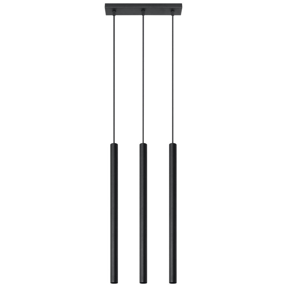 LED pendant lamp black PASTELO - 3x G9 base by Sollux Lighting