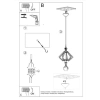 Sollux Lighting LED wood hanging lamp POMPELMO E27 220-240V