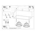 Sollux Lighting plafondspot QUATRO 2 wood LED 220-240V IP20 104mm