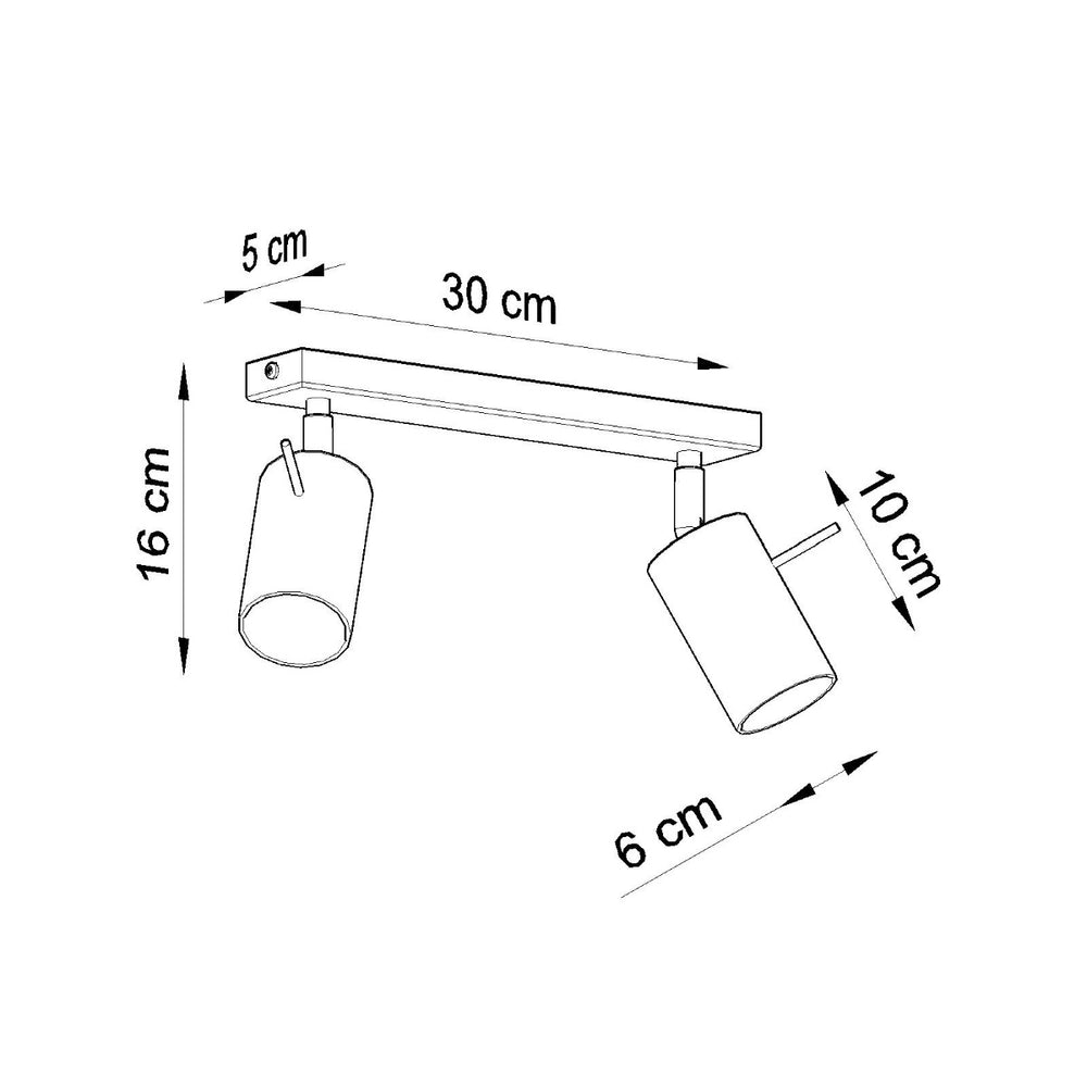 Sollux Lighting LED plafondspot with 2 GU10 fittings - white aluminum