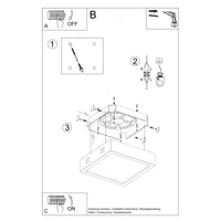 Sollux Lighting plafondspot RIZA beton LED lamp 3000K 1521 lumen