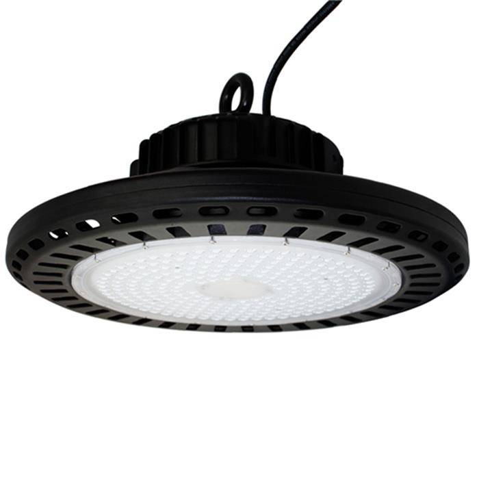 Tsong LED High Bay UFO 100W 15000 Lumen 1-10V dimmbar 3000K Philips Chip IP20 CRI 80 CE RoHS Schwarz