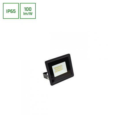 Spectrum NOCTIS LUX 3 LED Floodlight 10W 6000K 230V IP65 IK07 Black Outdoor Surface Mount