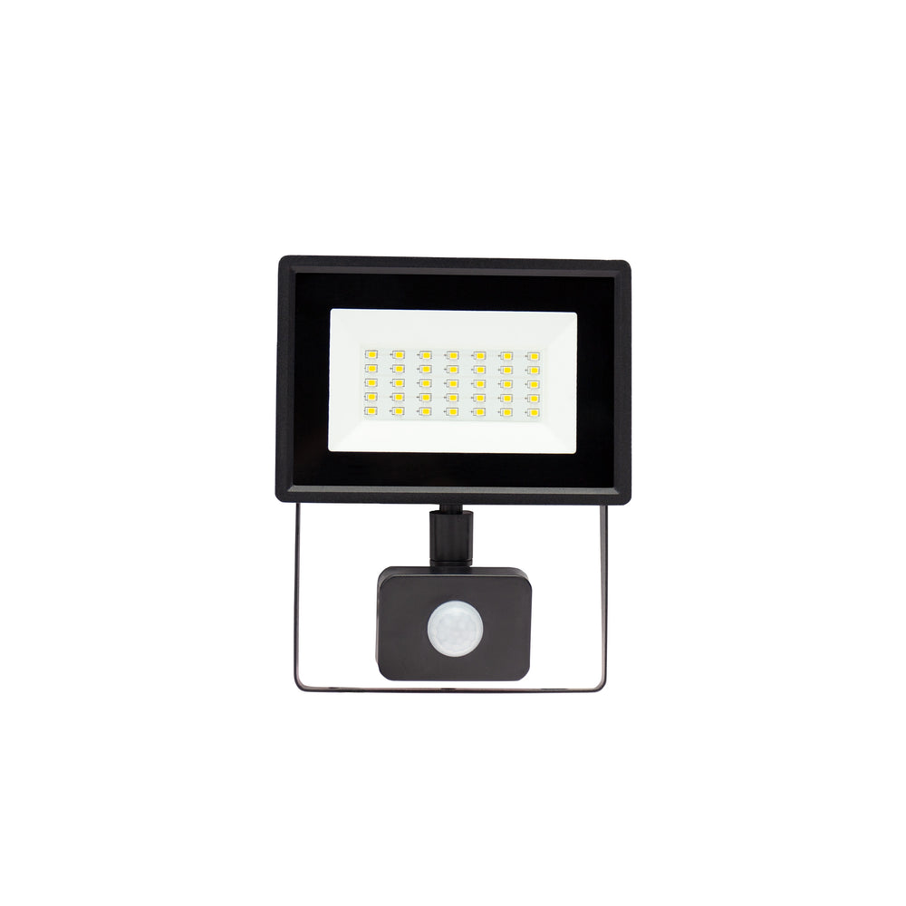 Spectrum NOCTIS LUX 3 LED Strahler 20W 6000K 2050 Lumen 230V IP44 IK07 Schwarz mit PIR Sensor