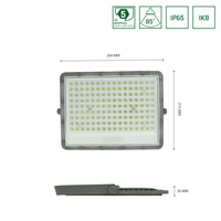 Spectrum LED floodlight 100W 4000K 8300 lumens 230V IP65 IK08 85° beam Gray housing outdoor lighting