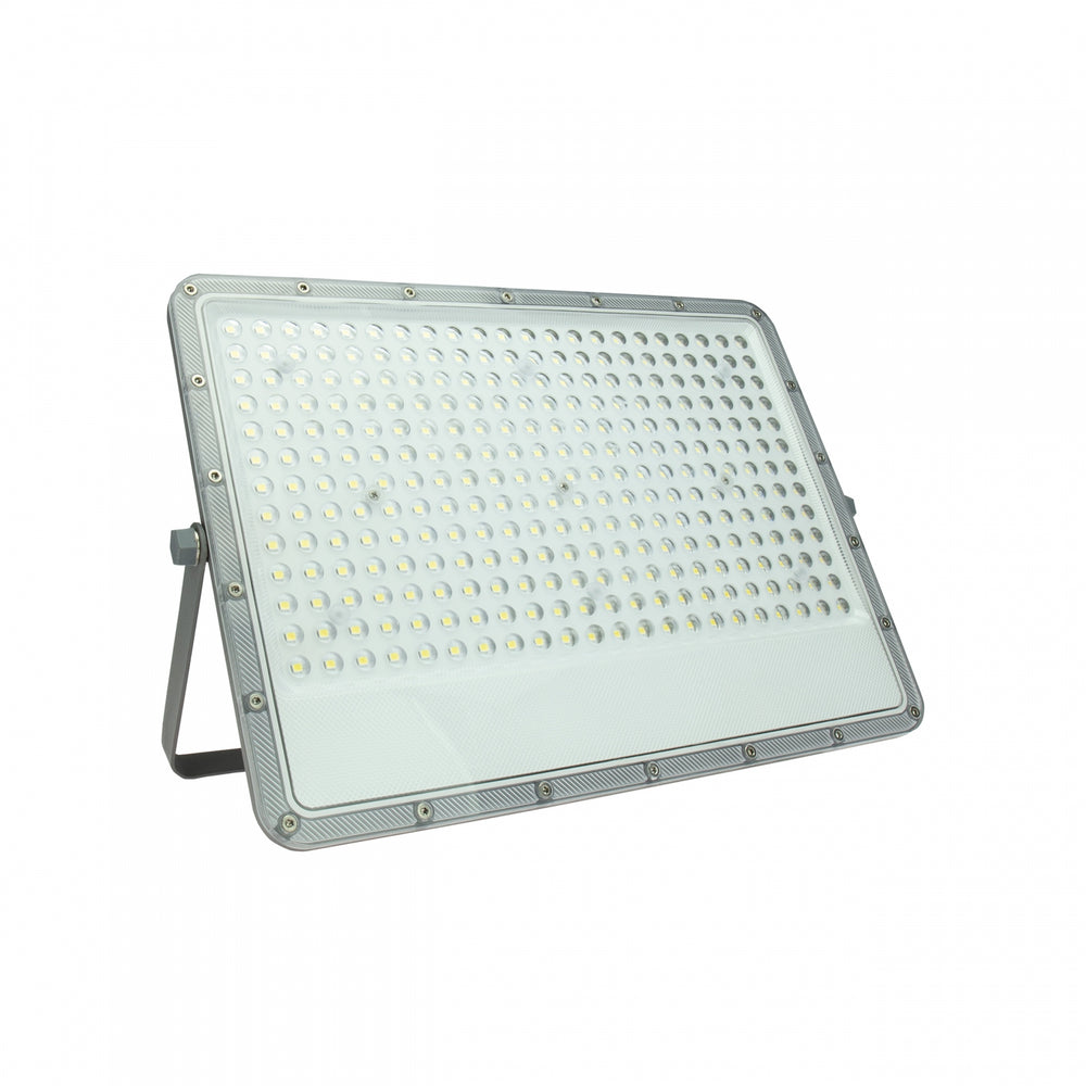 Spectrum LED floodlight 200W 230V 4000K 17500 lumens IP65 IK10 85° beam Grey housing outdoor