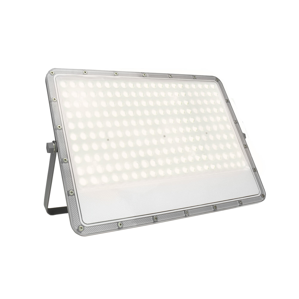 Spectrum LED floodlight 200W 230V 4000K 17500 lumens IP65 IK10 85° beam Grey housing outdoor
