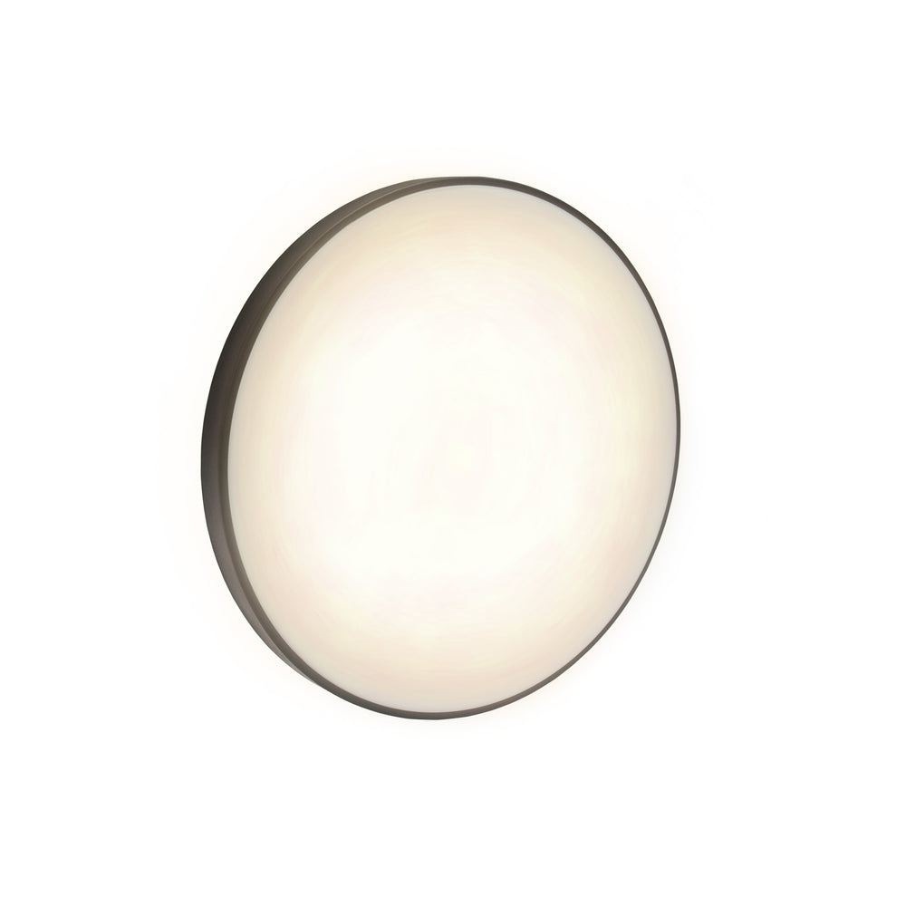 Spectrum LED surface light with sensor 18W 3000K 1950 lumens 230V IP54 IK04 White Black round