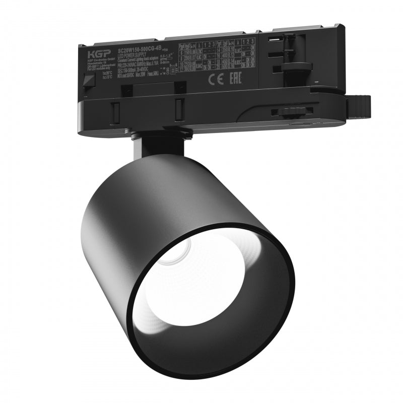 Spectrum Artemida mini LED-Spot 6,5-20W 4000K schwarz mit CRI &gt;90 und verstellbarem Winkel 36-60º IP20 Innengebrauch