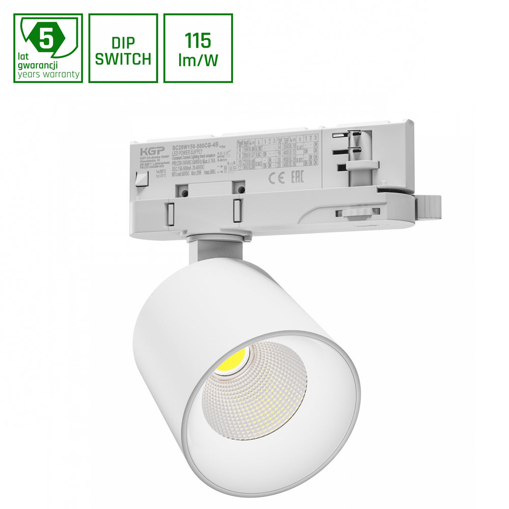 Spectrum Artemida Mini LED Spot 20W warmweiß 3000K mit hohem CRI&gt;90, 230V, anpassbare Leistung und IP20 für Innenbereich