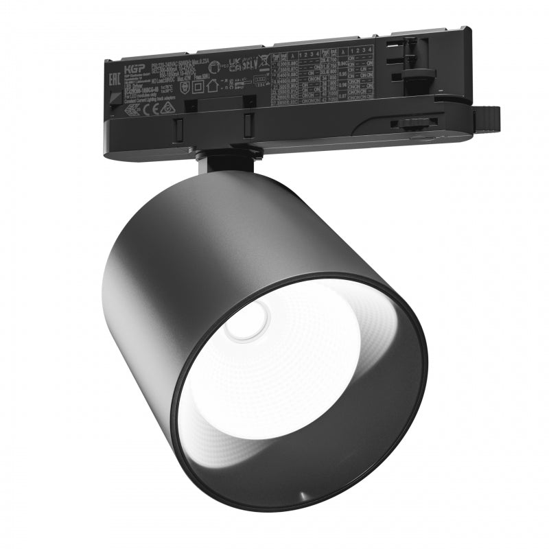 Spectrum Artemida Maxi LED schwarz, 4000K, 4500 Lumen, CRI &gt;90, 42W, anpassbare Leistung, IP20, 3-Phasen-Schienenmontage