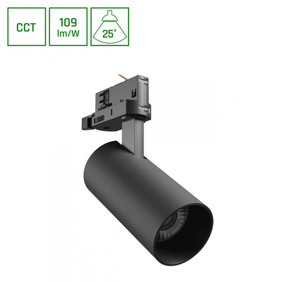 Andromeda Prime Schienenleuchte 16W schwarz 6000K 1750 Lumen 25° 230V Spectrum IP20 CCT CRI80