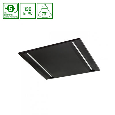 Spectrum Algine Line LED-Deckenpaneel schwarz 600x600mm 44W 4000K 5700 Lumen IP20 nicht dimmbar