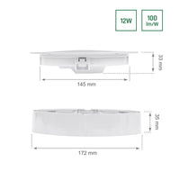 Algine 2in1-Aufbau/eingelassene Downlight 12W 120lm von Spectrum - ideale LED-Beleuchtung für die Deckenmontage in modernen Wohnräumen