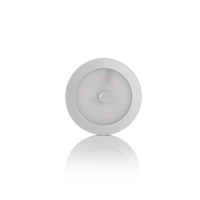 Spectrum round LED cabinet light 2.9W WW with PIR sensor, 170 lumens, 3000K, IP20, dimmable, surface mount