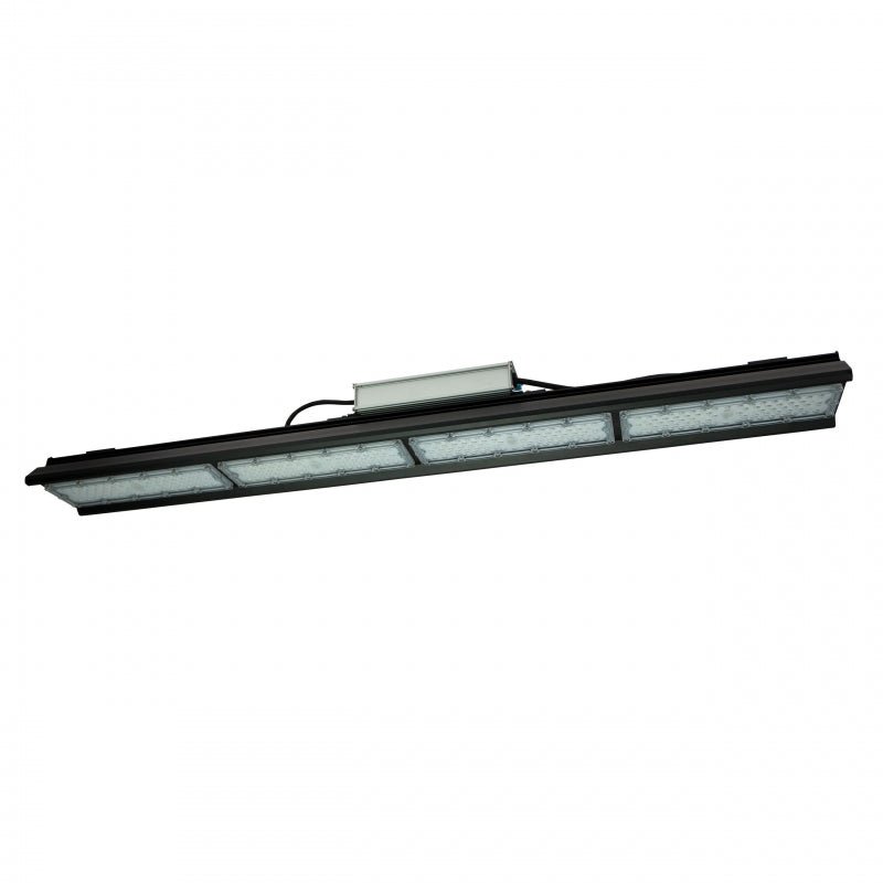 Spectrum Halls Line LED pendant lamp 200W black, 4000K, 30000 lumens, dimmable, IP66, 90° angle, industrial lighting